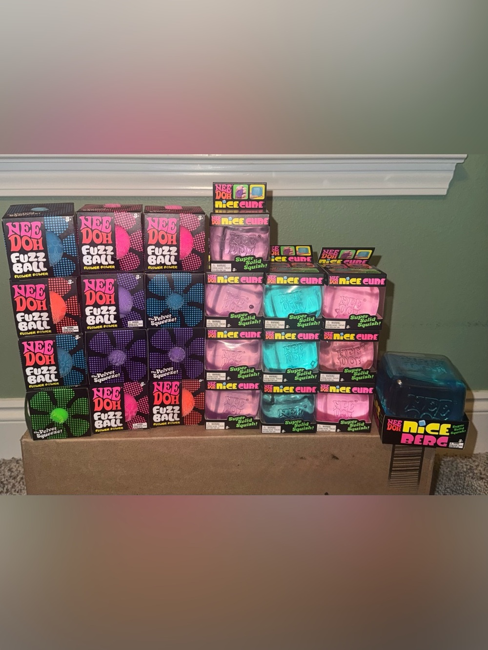 Needoh Niceberg, Nee doh fuzzball & Needoh Nice Cube lot